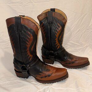 Stetson Biker Outlaw Cowboy Boots Men's 13D Brown/Black - NWT New in Box!